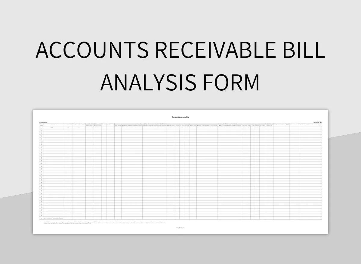 Accounts Receivable Aging Analysis Form Excel Template And Google