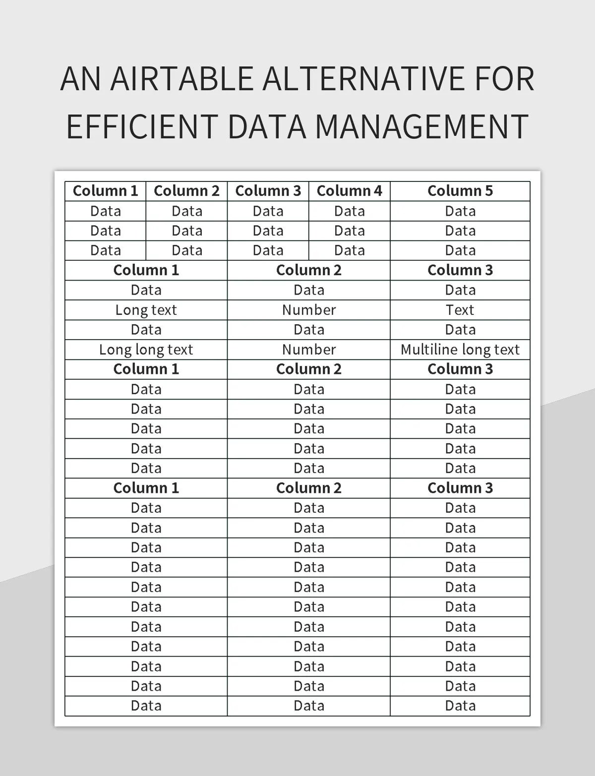An Airtable Alternative For Efficient Data Management Excel Template And Google Sheets File For