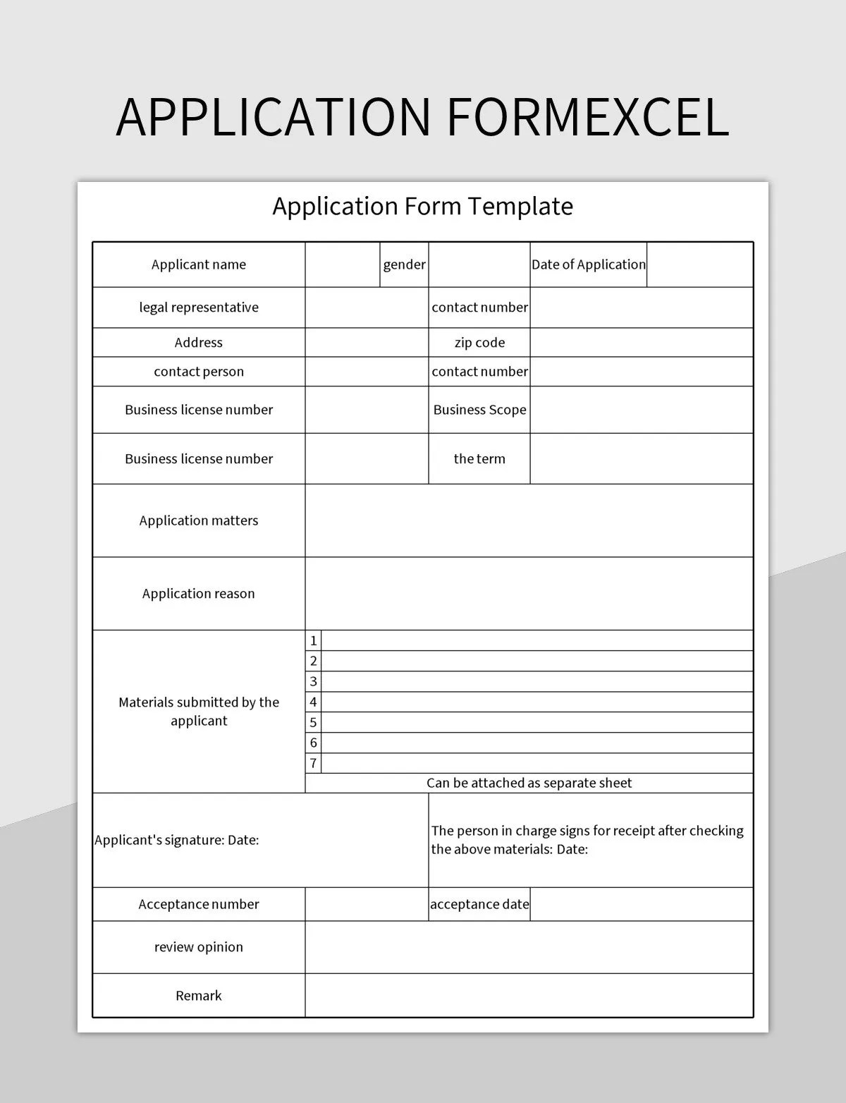 Free Application Template Templates For Google Sheets And Microsoft
