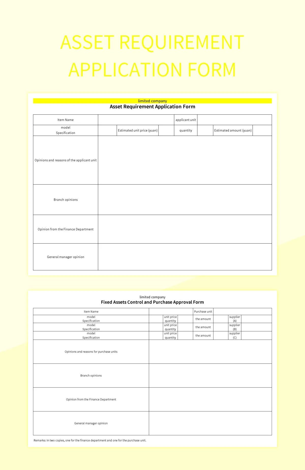 Free Asset Requirements Templates For Google Sheets And Microsoft Excel