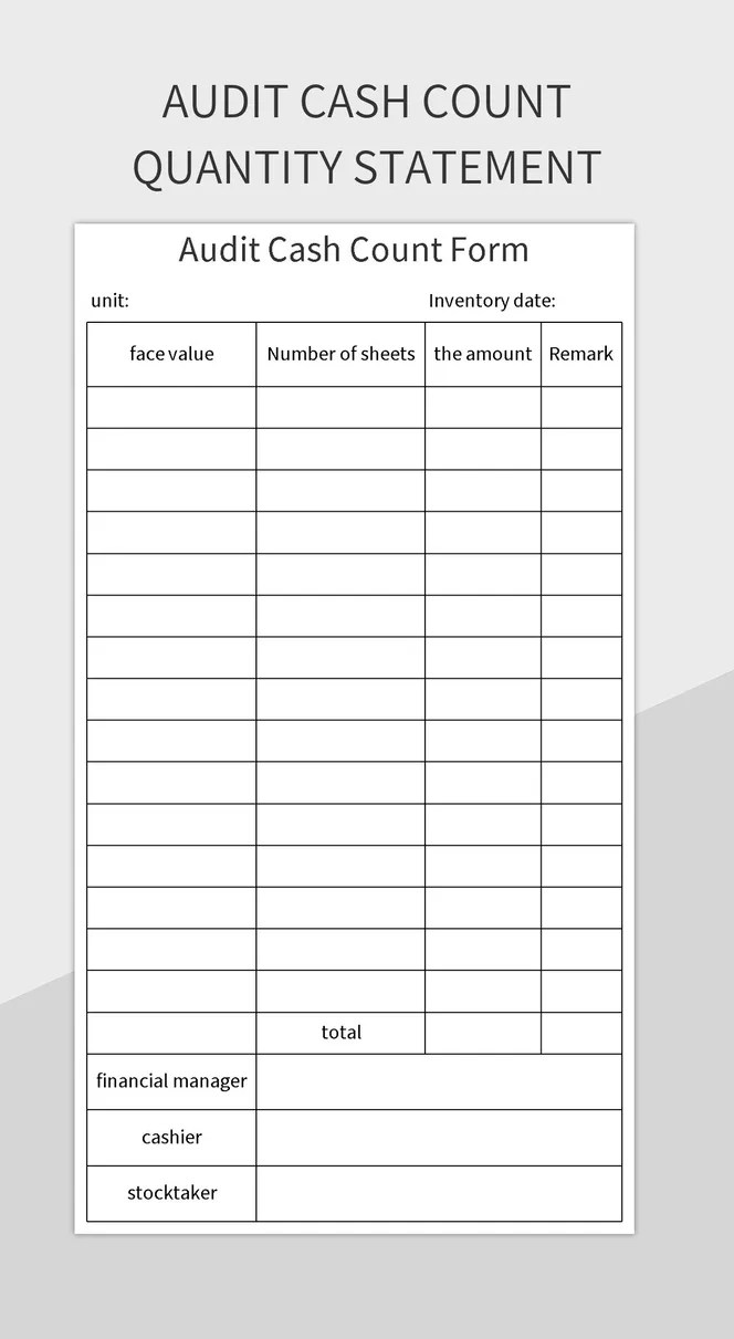Free Cash Counting Templates For Google Sheets And Microsoft Excel
