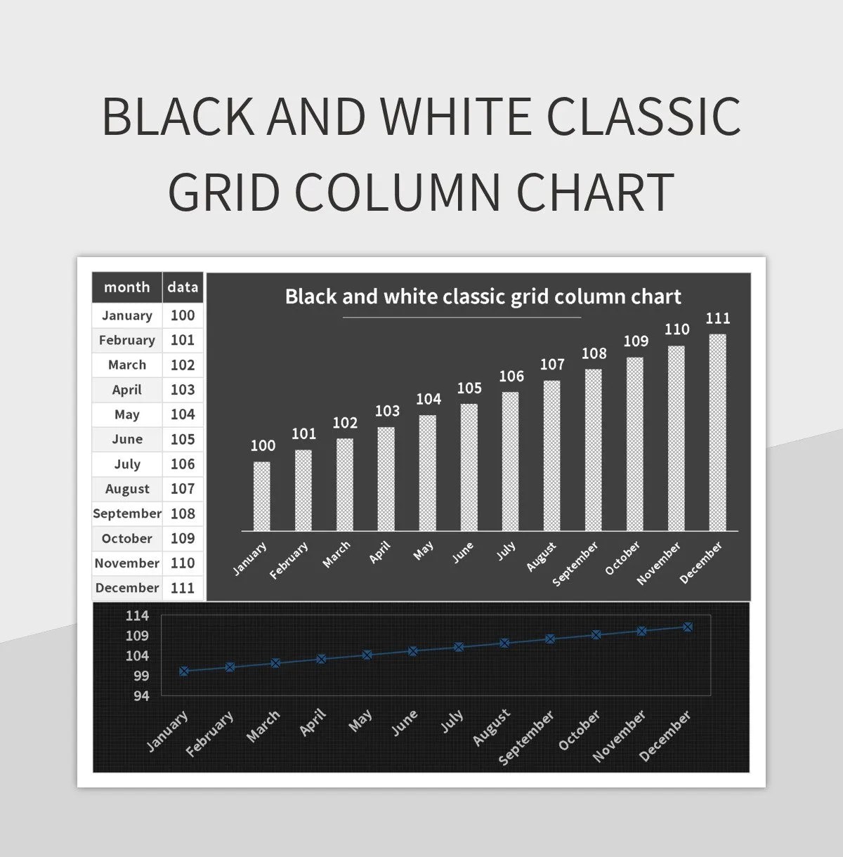 Free Black And White Classic Templates For Google Sheets And Microsoft Excel Slidesdocs
