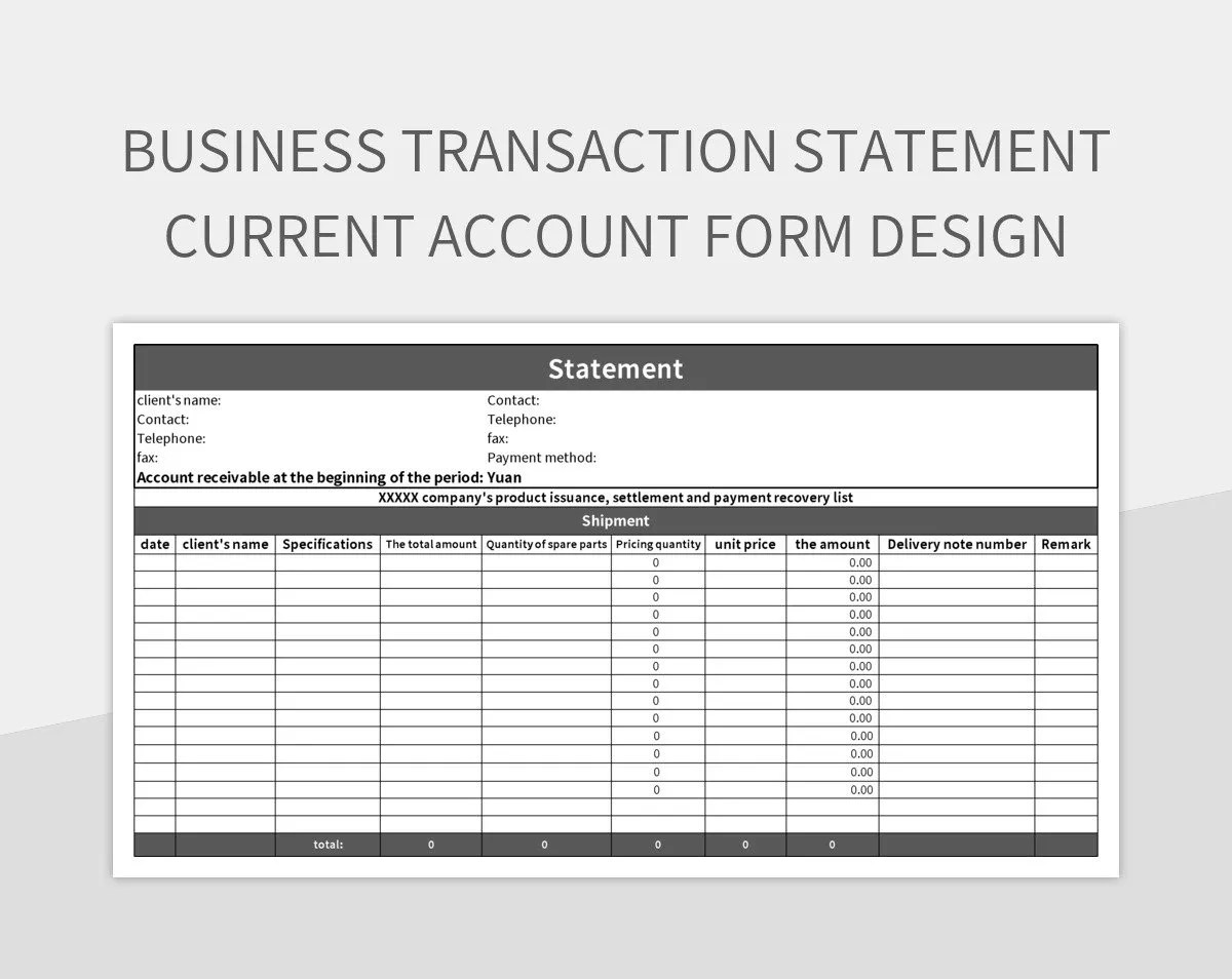 Free Business Transactions Templates For Google Sheets And Microsoft