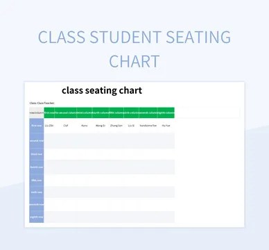 Free Seating Chart Templates For Google Sheets And Microsoft Excel