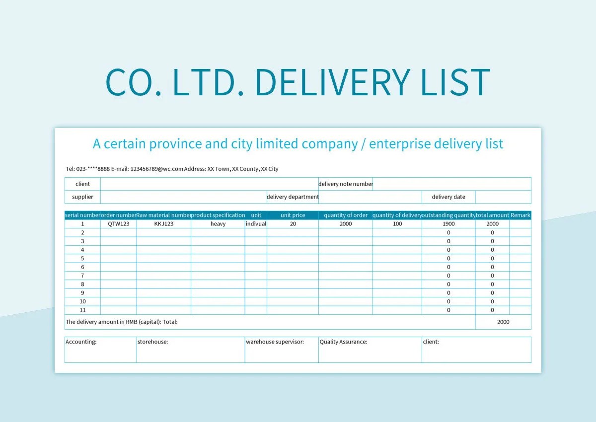 Free Enterprise Invoice Limited Company Invoice Templates For Google