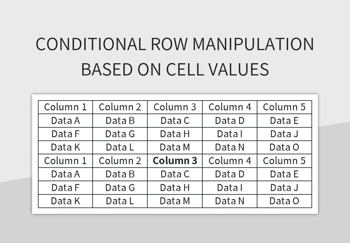 Conditional Row Manipulation Based On Cell Values Excel Template And