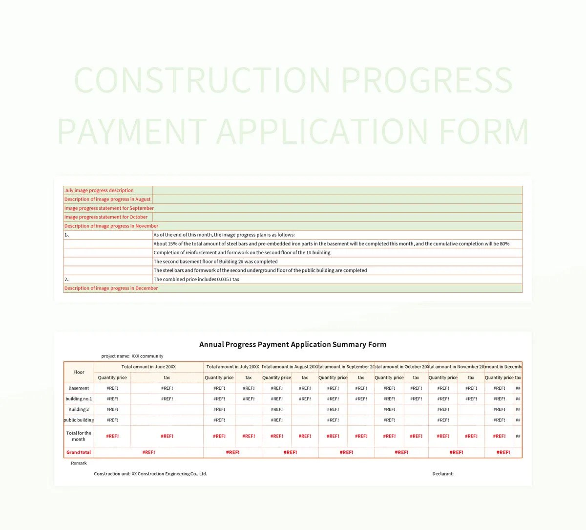 Free Progress Plan Application Form Templates For Google Sheets And