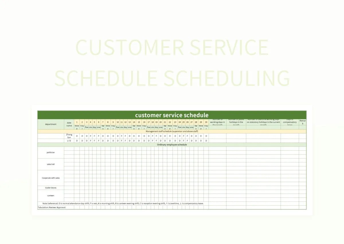 Customer Service Schedule Scheduling Excel Template And Google Sheets File For Free Download Customer Service Schedule Scheduling Excel Template And Google Sheets File For Free Download