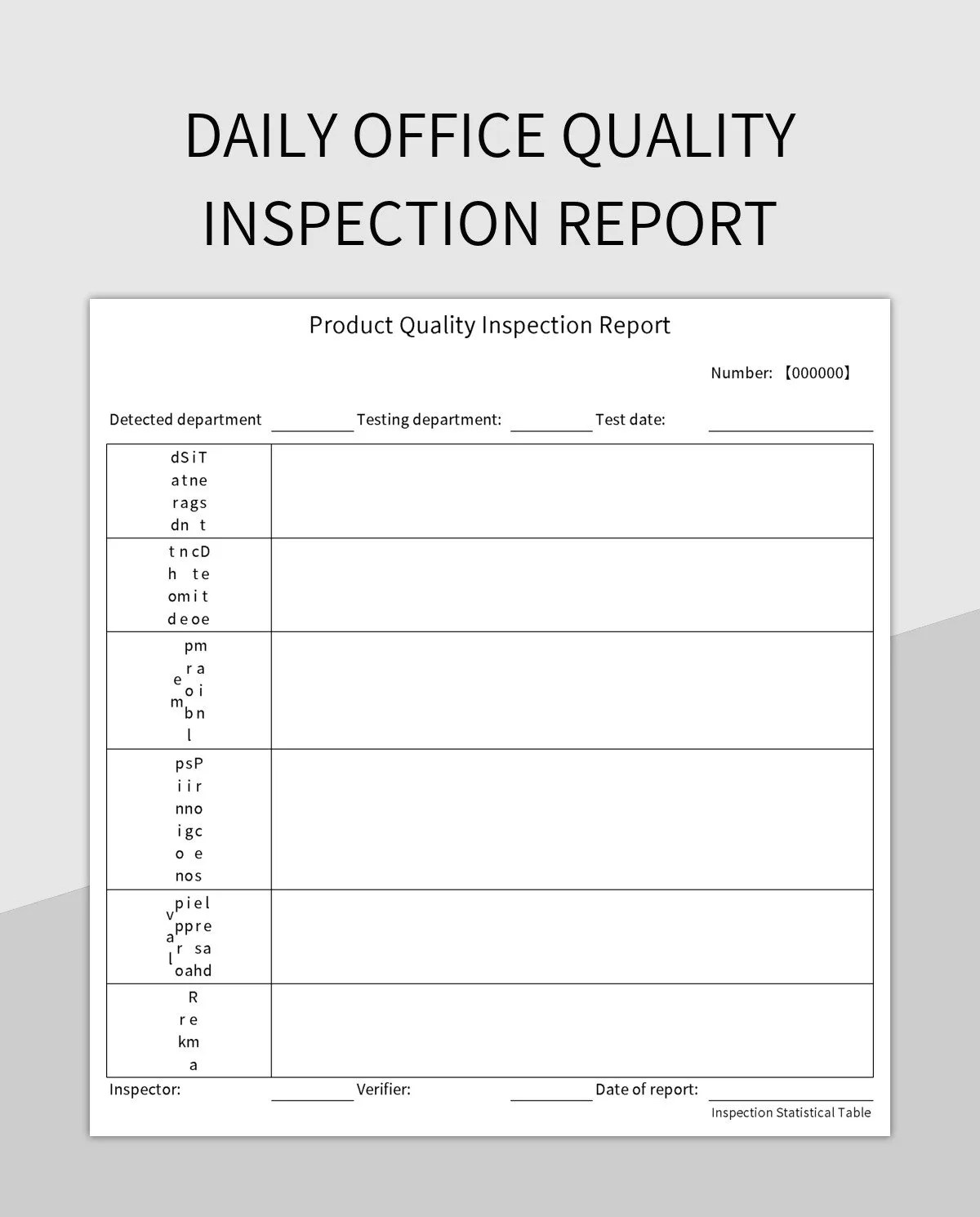 Free Quality Inspection Statistics Table Templates For Google Sheets