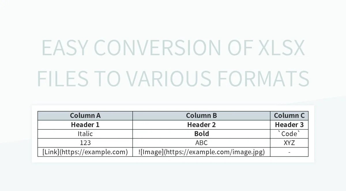 Easy Conversion Of XLSX Files To Various Formats Excel Template And