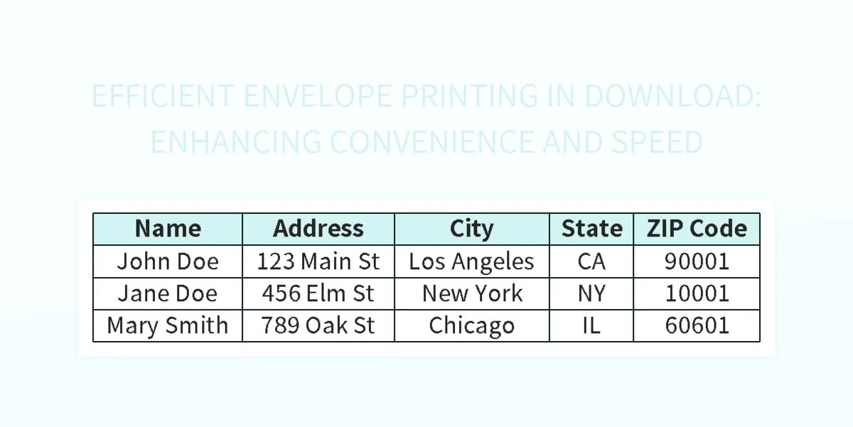 Free Envelope Printing Templates For Google Sheets And Microsoft Excel
