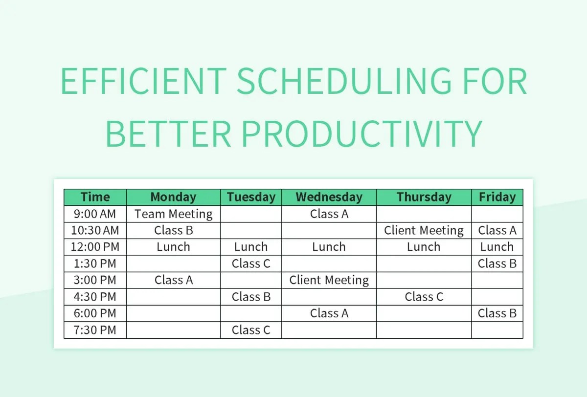 Efficient Automatization Schedule For Improved Productivity Excel