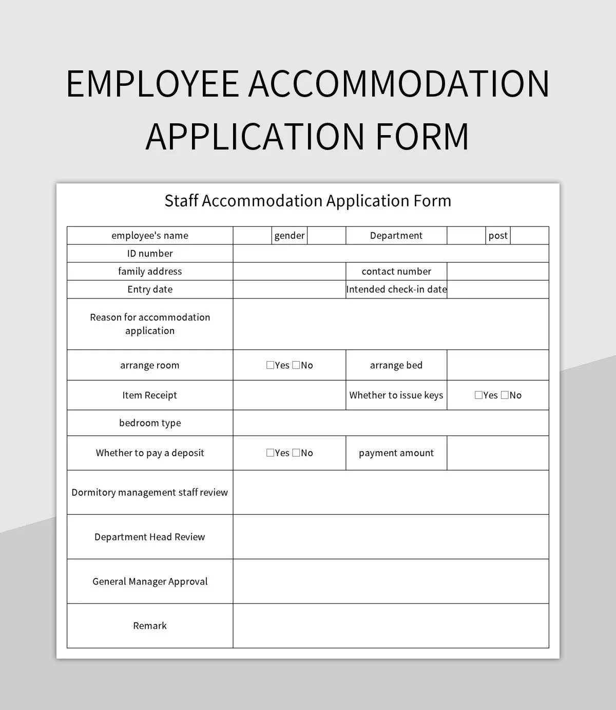 Introducing The Latest Application Form For Employees' Relatives Excel Template