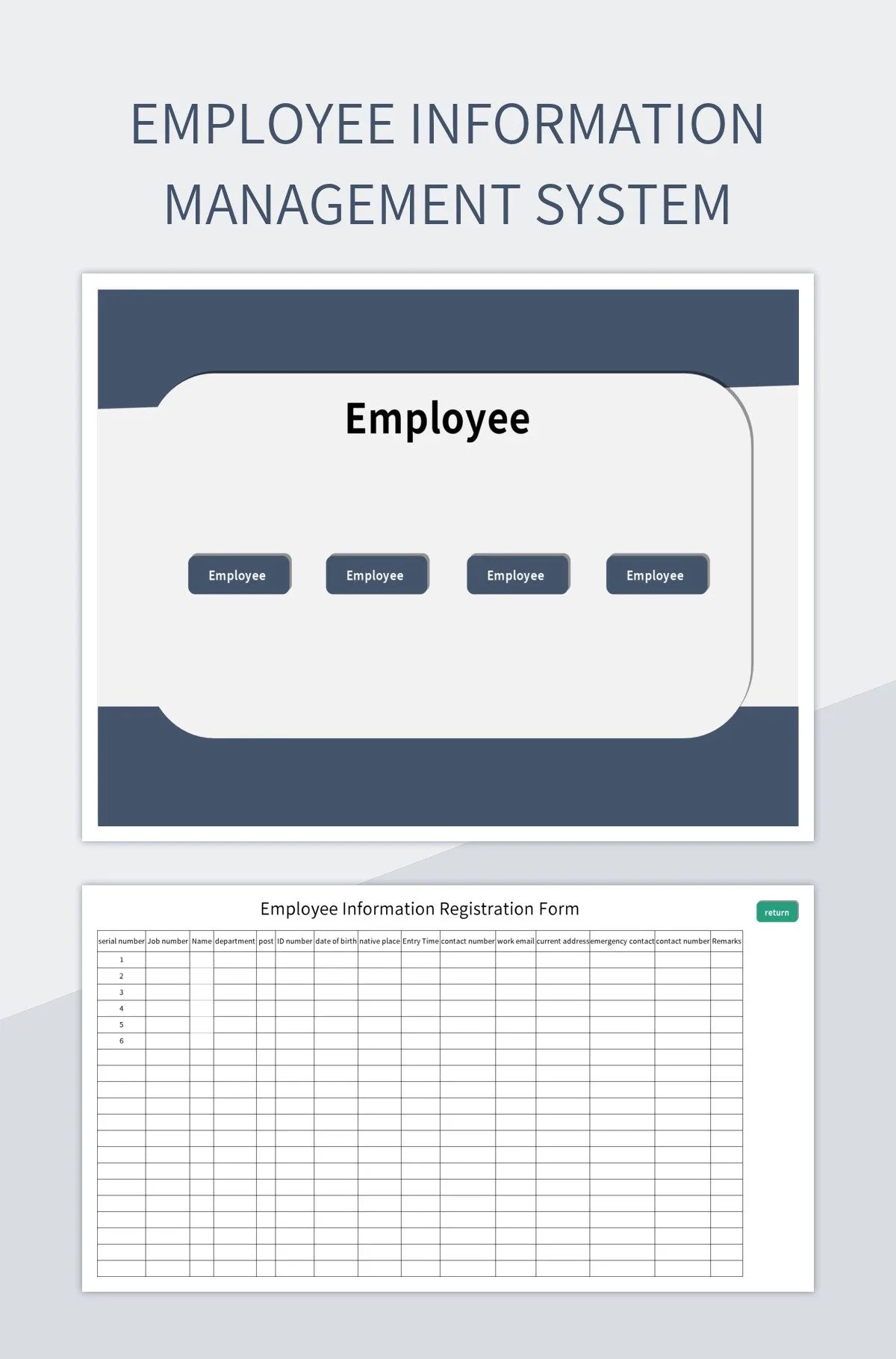 Employee Information Management System Excel Template And Google Sheets