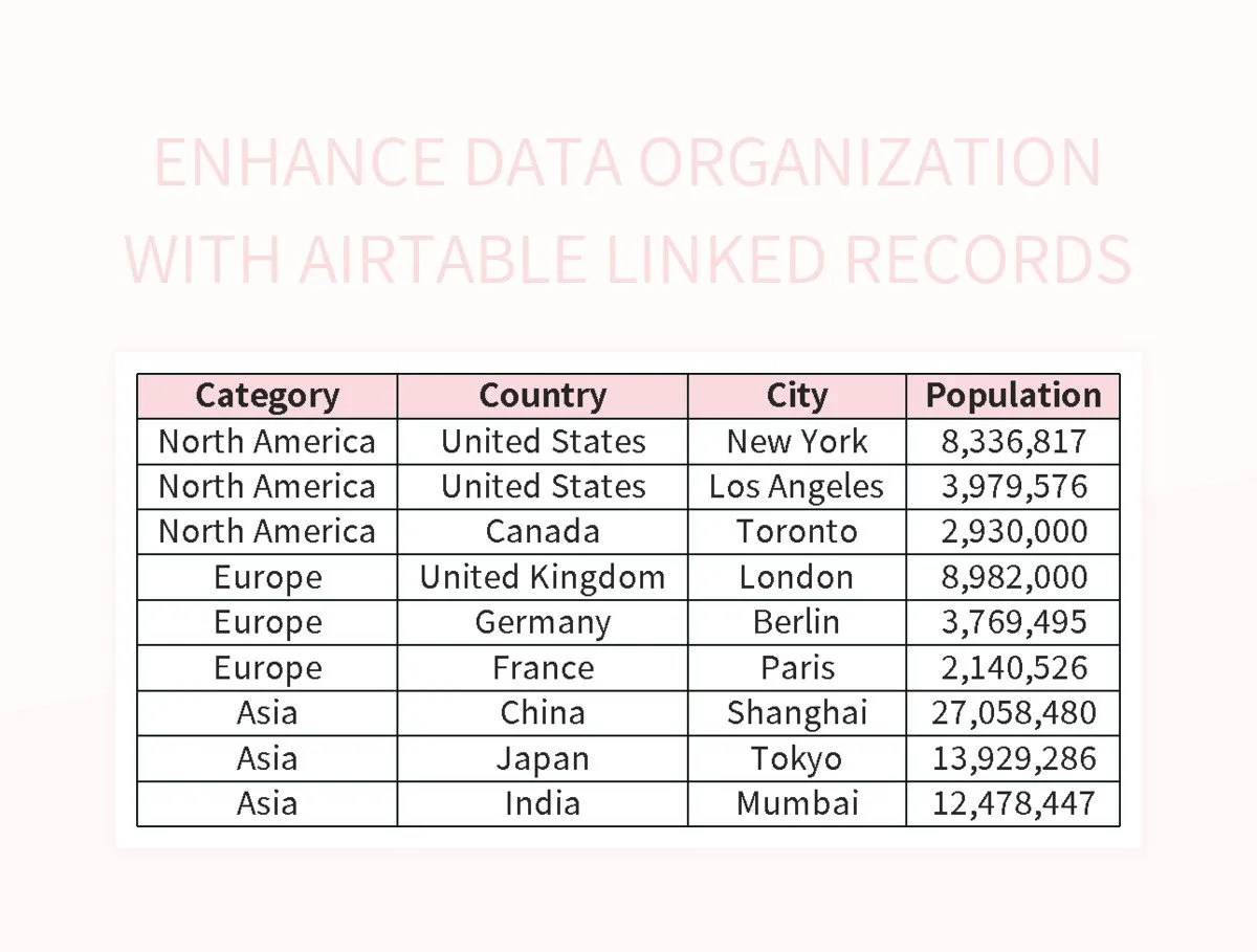 Enhance Data Organization With Airtable Linked Records Excel Template