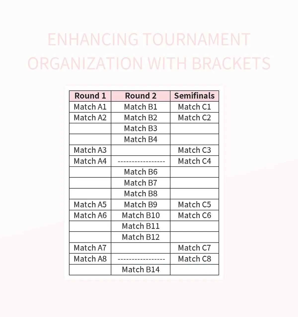 Enhancing Tournament Organization With Brackets Excel Template And
