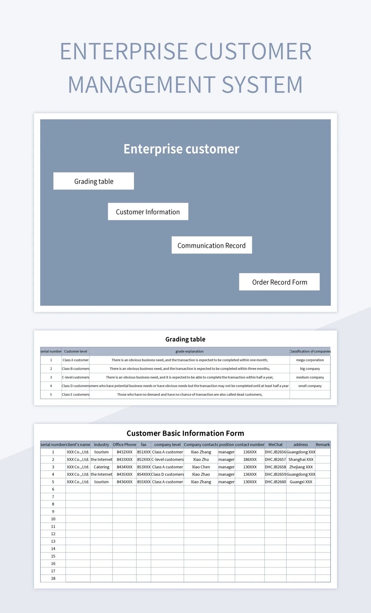 Enterprise Customer Management System Excel Template And Google Sheets File For Free Download