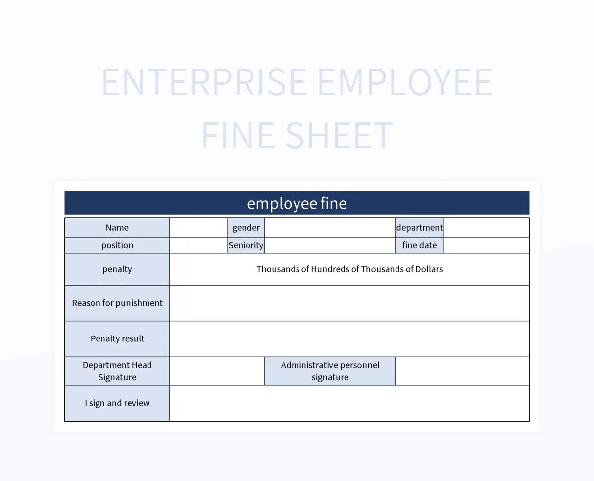 Free Fine Sheet Templates For Google Sheets And Microsoft Excel