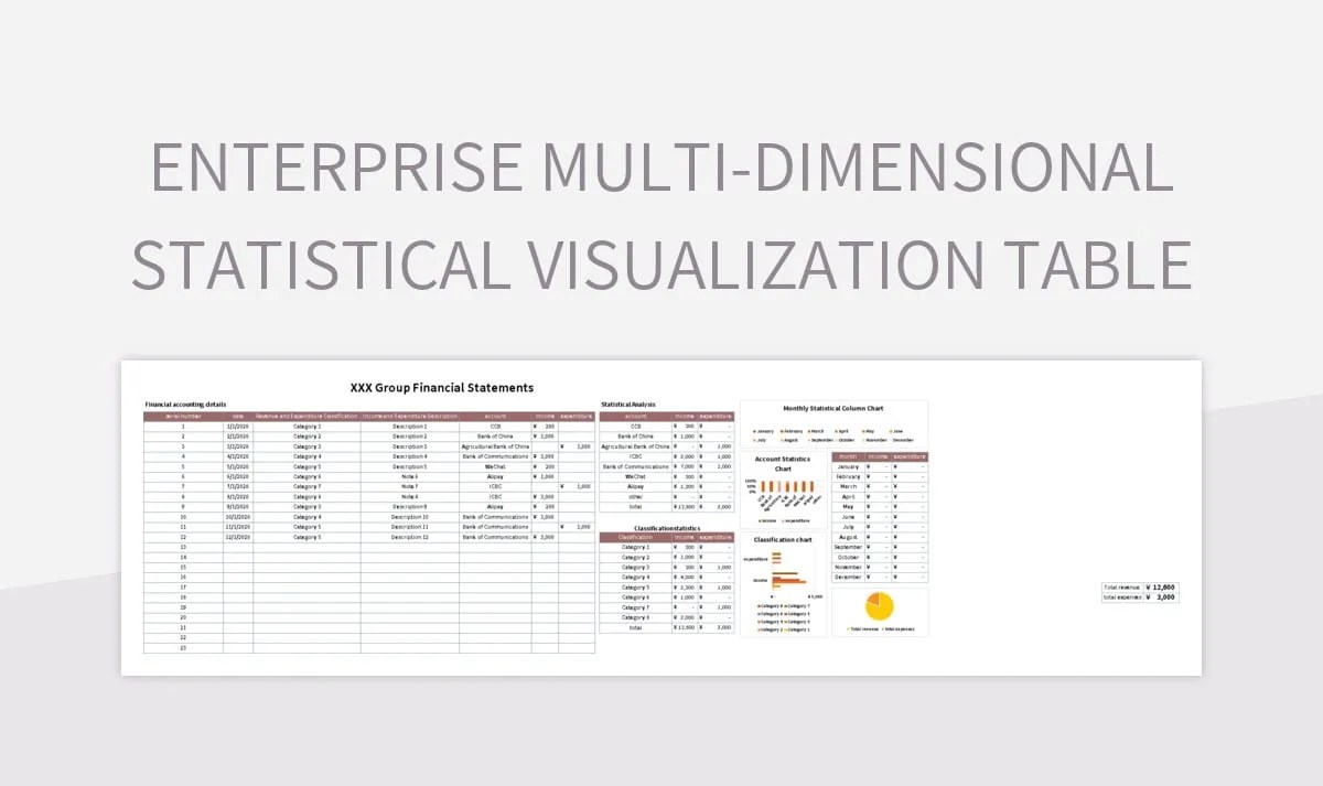 Free Multi Dimensional Templates For Google Sheets And Microsoft Excel