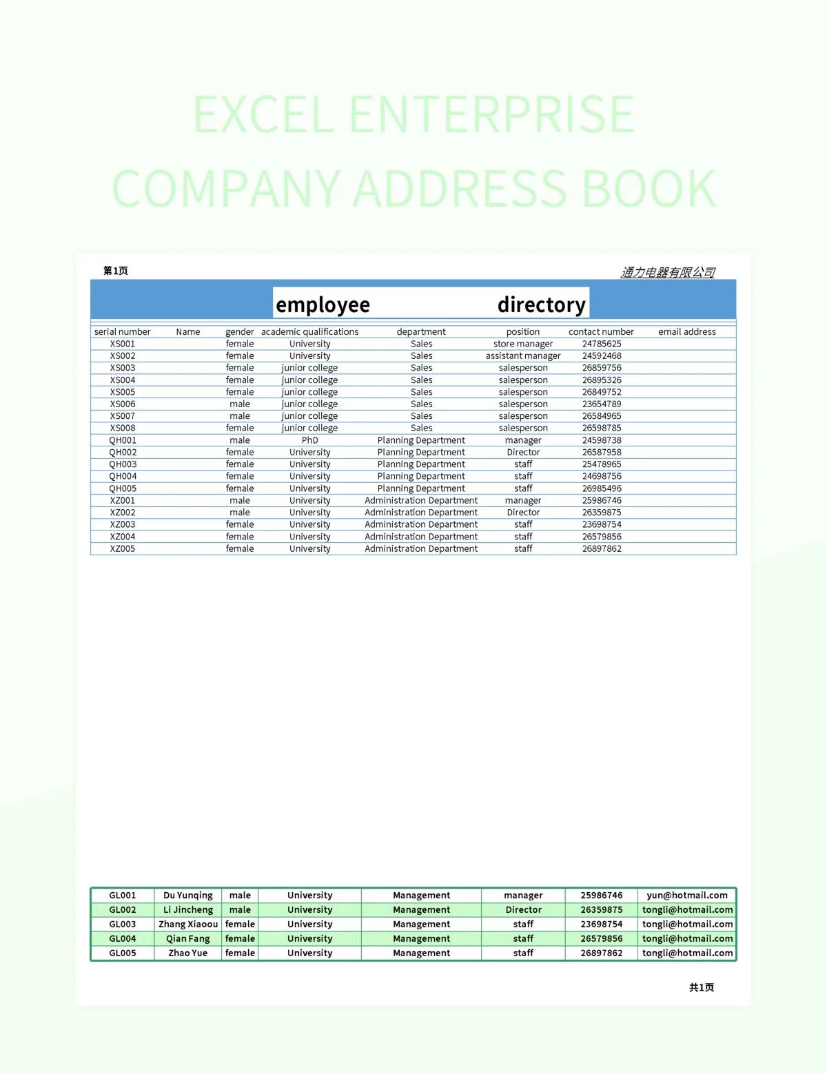 Free Company Address Book Templates For Google Sheets And Microsoft