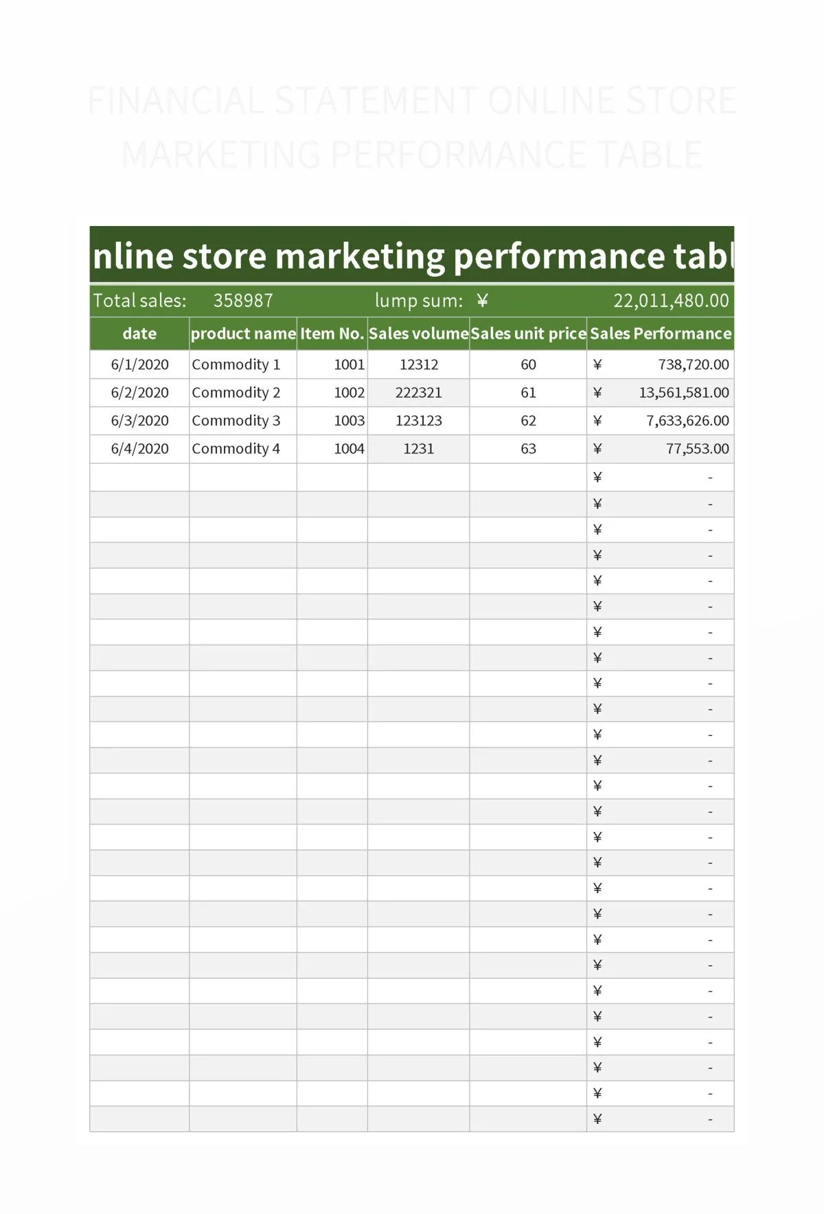 Free Store Marketing Templates For Google Sheets And Microsoft Excel