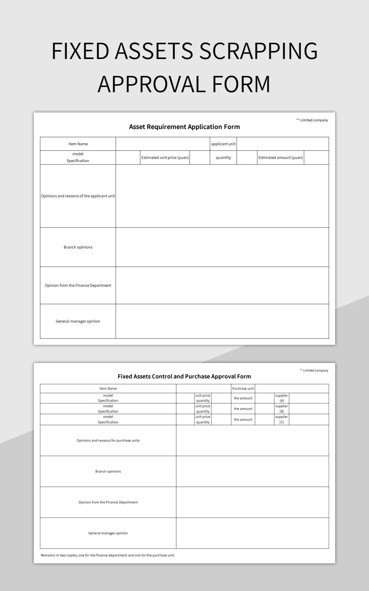 Fixed Assets Scrapping Approval Form Excel Template And Google Sheets