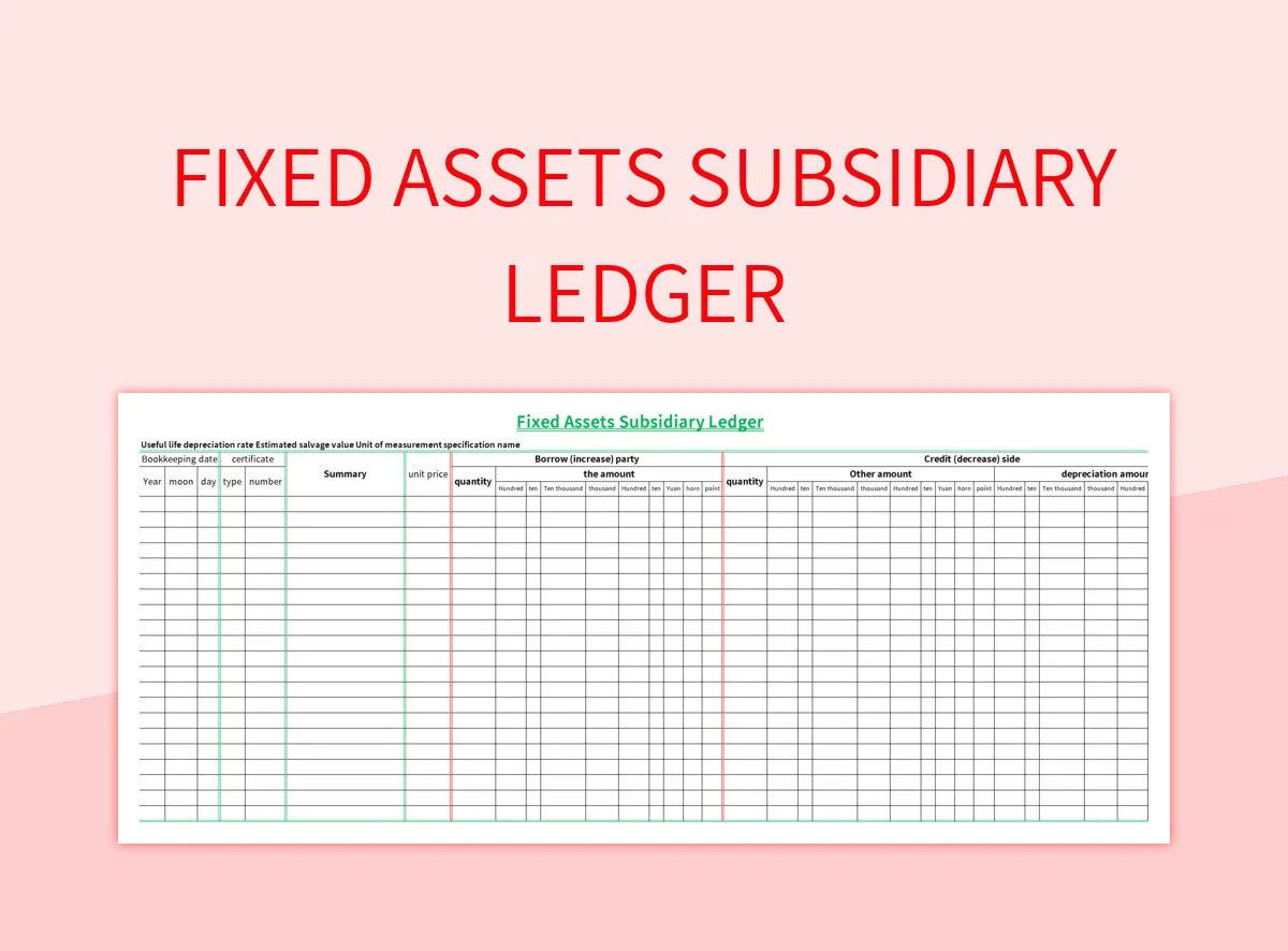 Free Subsidiary Ledger Templates For Google Sheets And Microsoft Excel