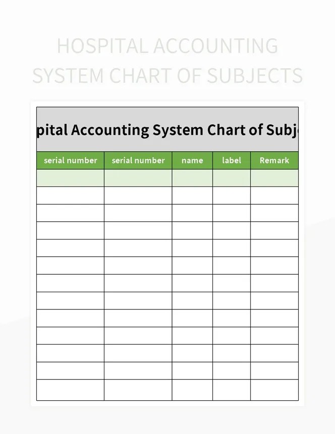 New Accounting Standards Chart Of Accounts Excel Template And Google