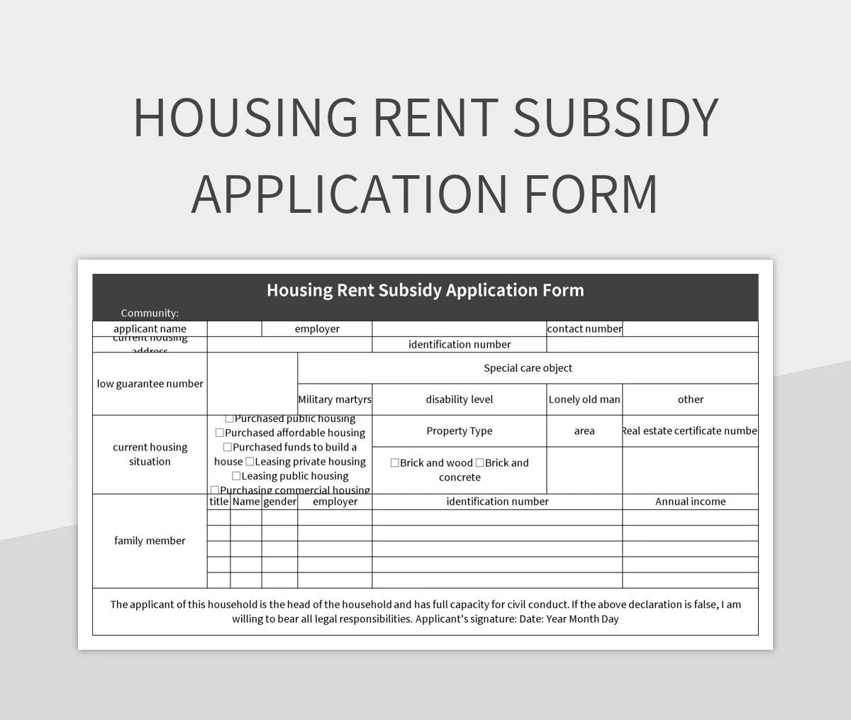 House Rental Facilities Handover List Excel Template And Google Sheets File For Free Download