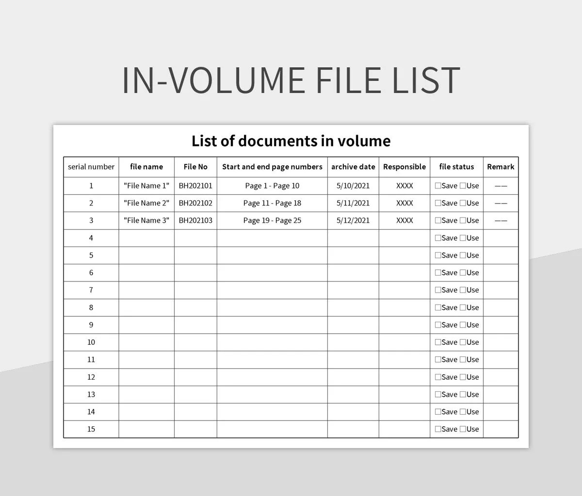 Free File List Templates For Google Sheets And Microsoft Excel Slidesdocs