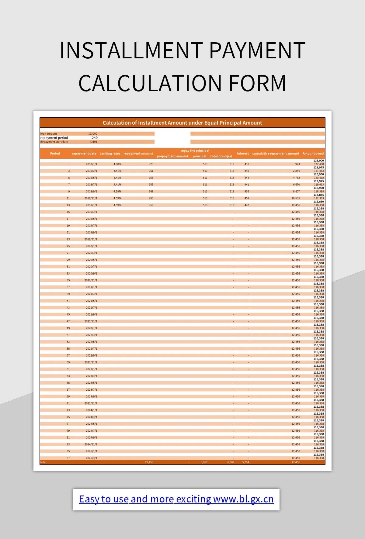 Free Installment Payment Templates For Google Sheets And Microsoft