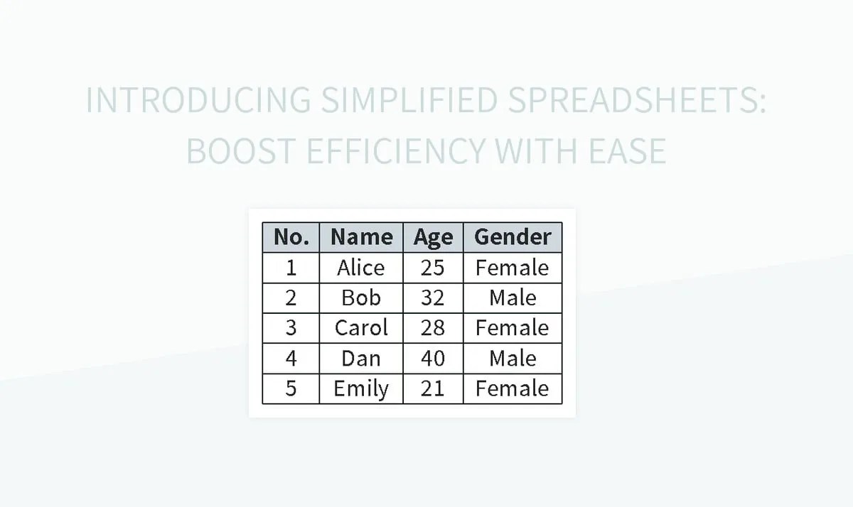 Introducing Simplified Spreadsheets Boost Efficiency With Ease Excel