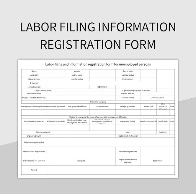 Free Labor Filing Form Templates For Google Sheets And Microsoft Excel