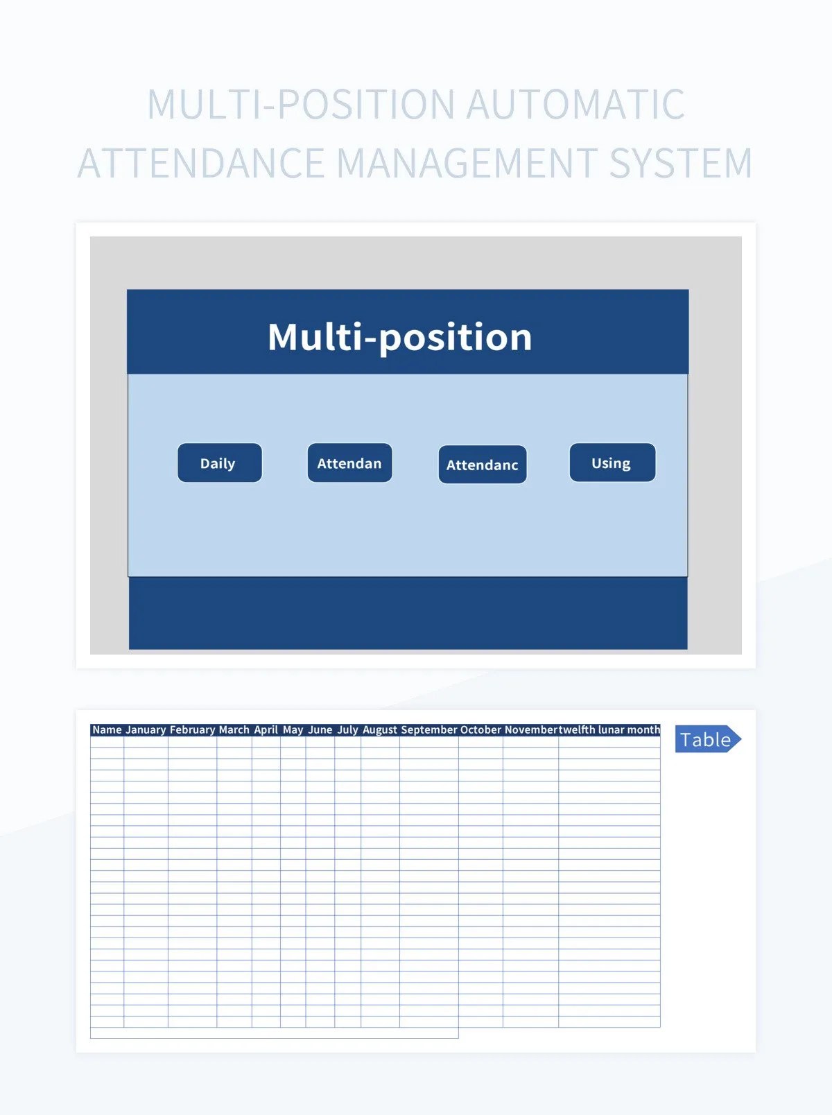Free Attendance Management System Management Attendance Templates For
