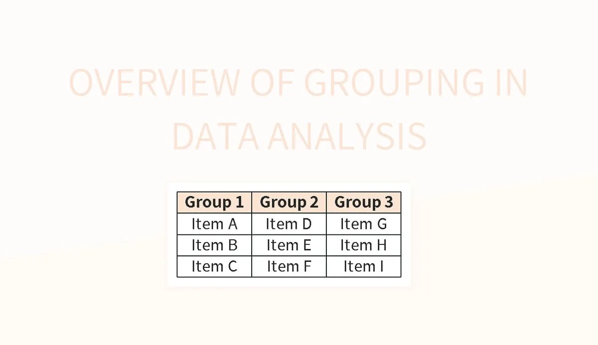 Overview Of Grouping In Data Analysis Excel Template And Google Sheets