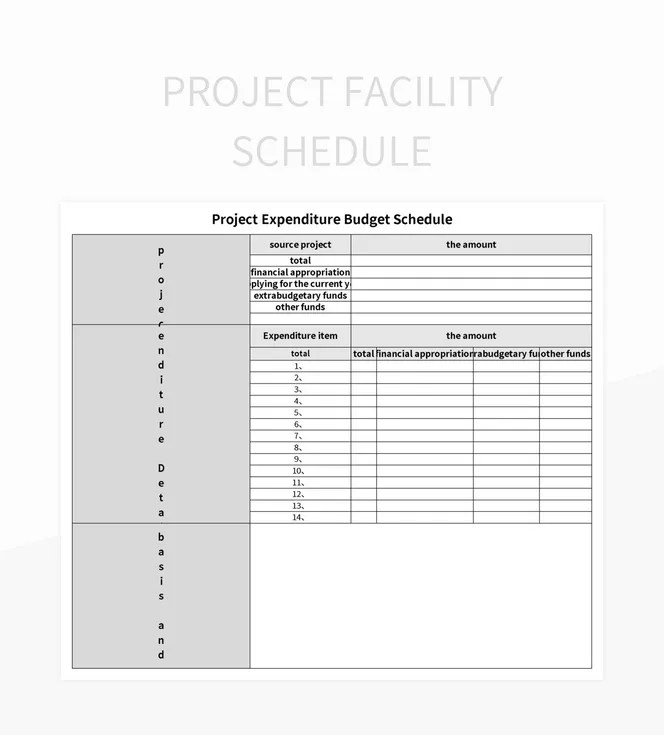 Project Facility Schedule Excel Template And Google Sheets File For Free Download Slidesdocs Project Facility Schedule Excel Template And Google Sheets File For Free Download Slidesdocs