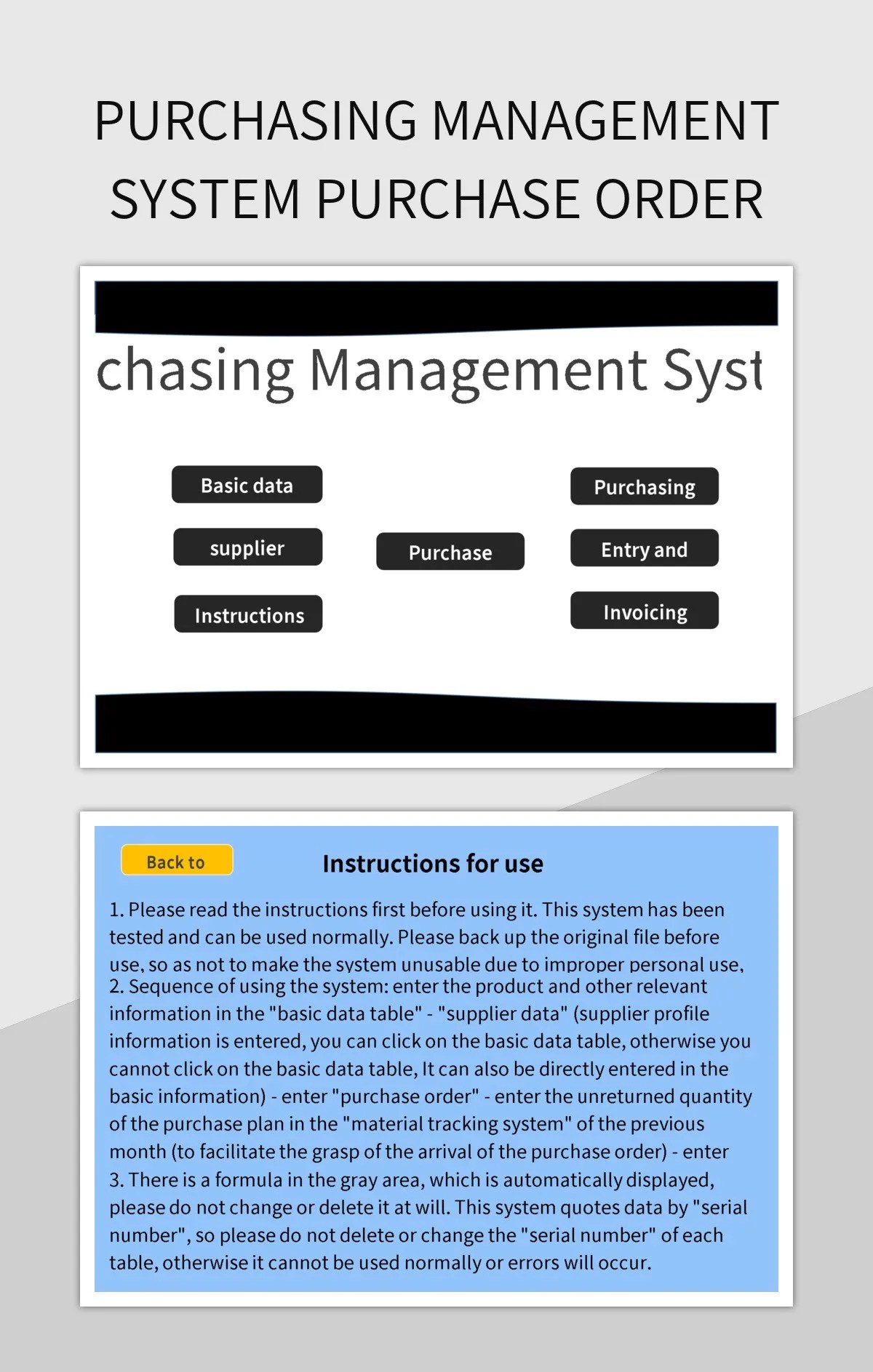 Purchasing Management System Purchase Order Excel Template And Google Sheets File For Free