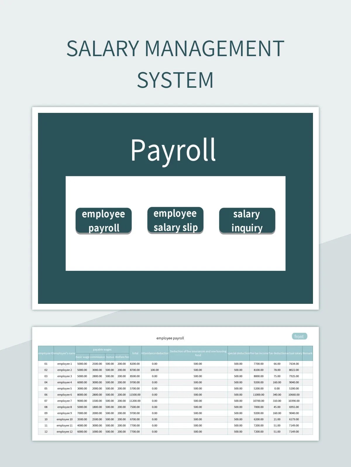 Salary Management System Excel Template And Google Sheets File For Free