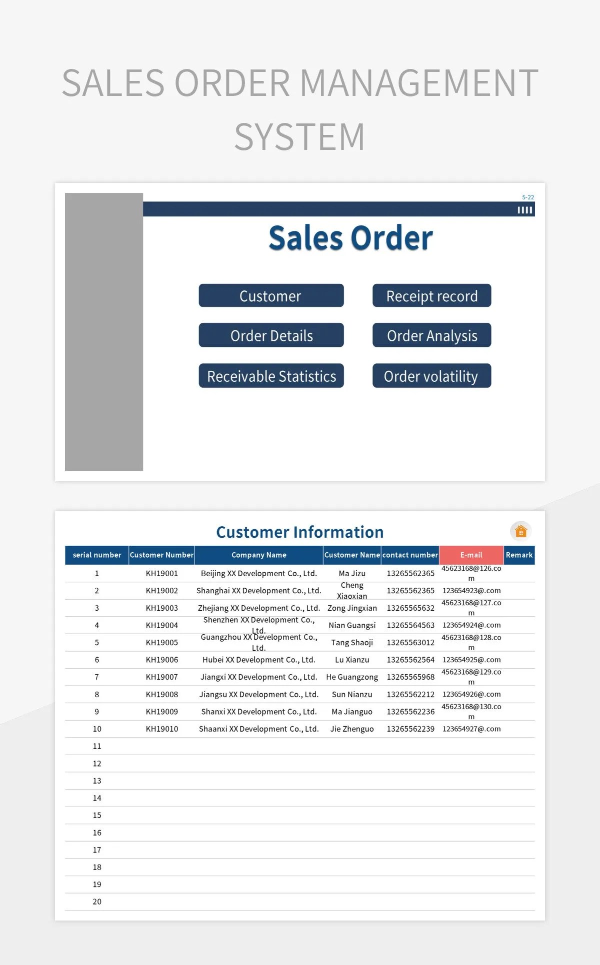 Sales Order Management System Excel Template And Google Sheets File For