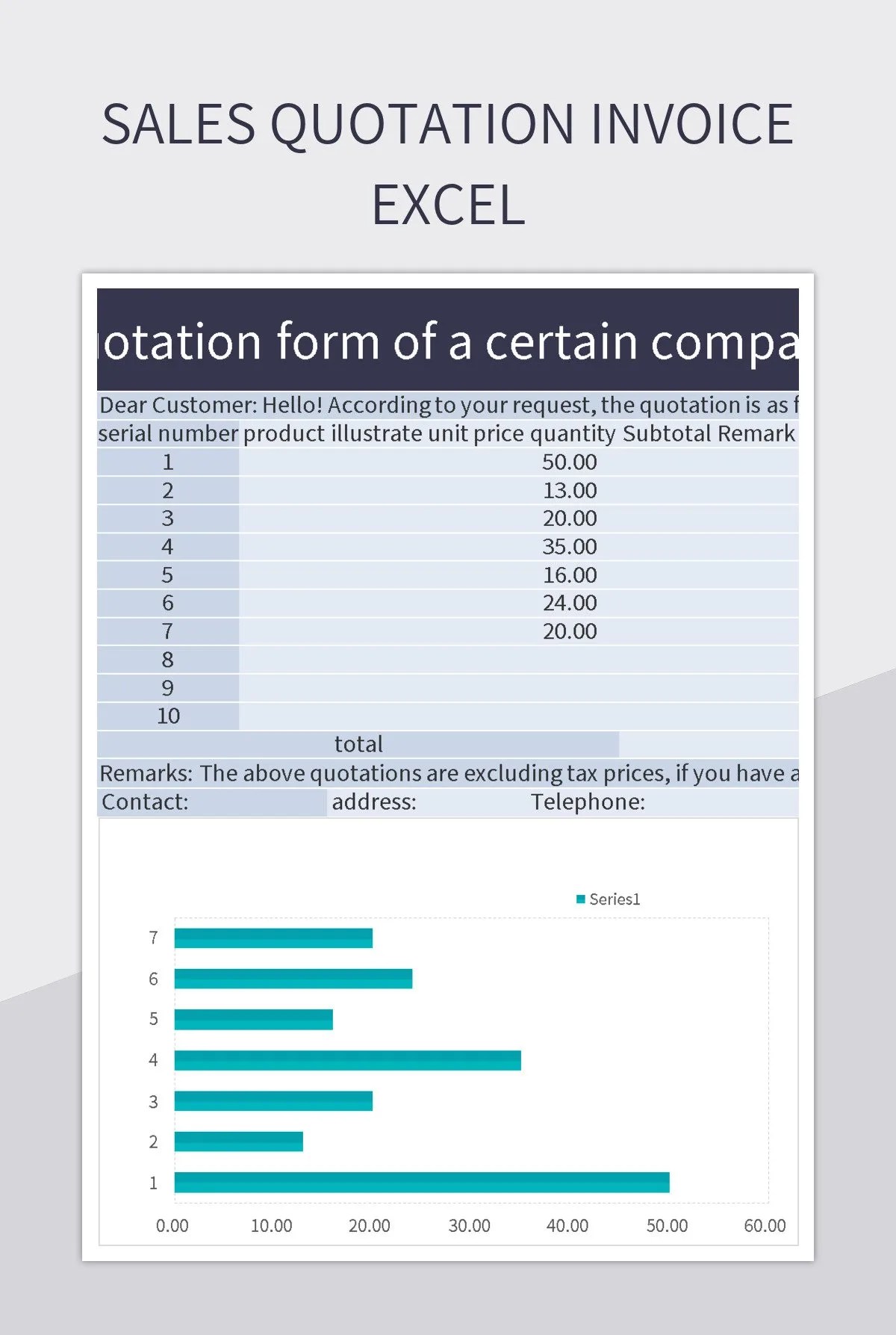 Free Sales Quotation Excel Quotation Templates For Google Sheets And