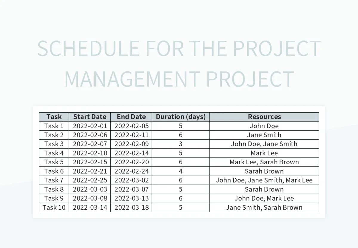 Free Engineering Project Schedule Management Templates For Google