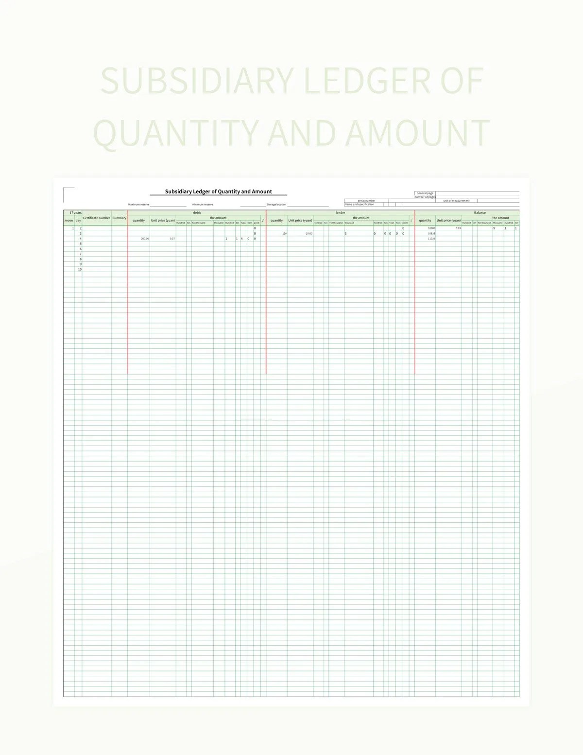 Free Subsidiary Ledger Templates For Google Sheets And Microsoft Excel