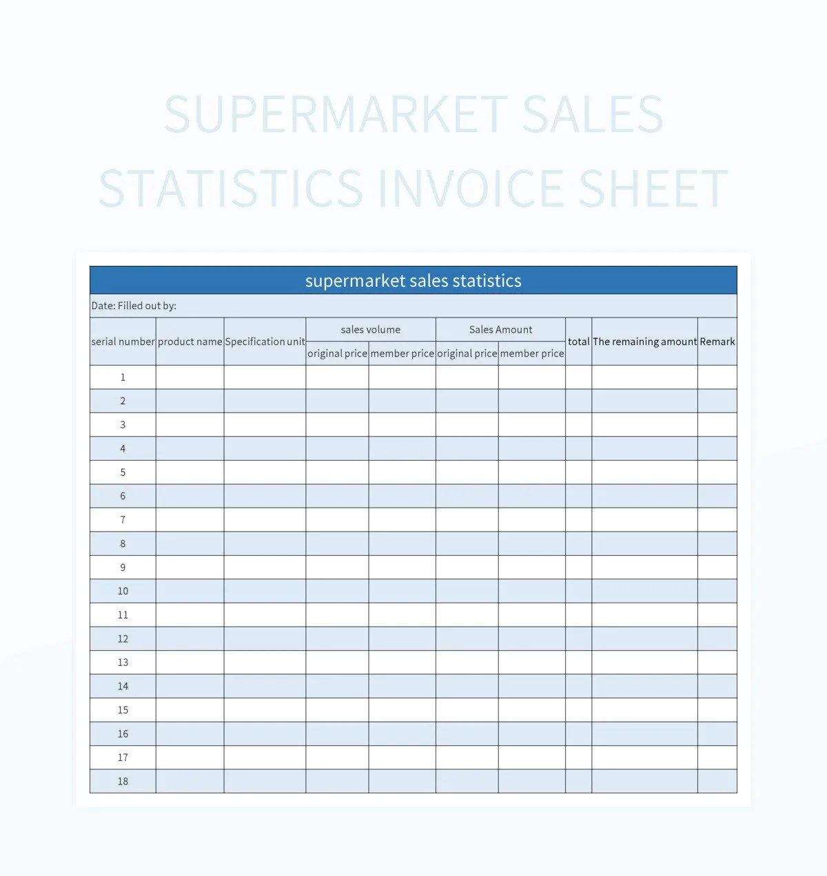 Free Sales Statistics Sheet Templates For Google Sheets And Microsoft