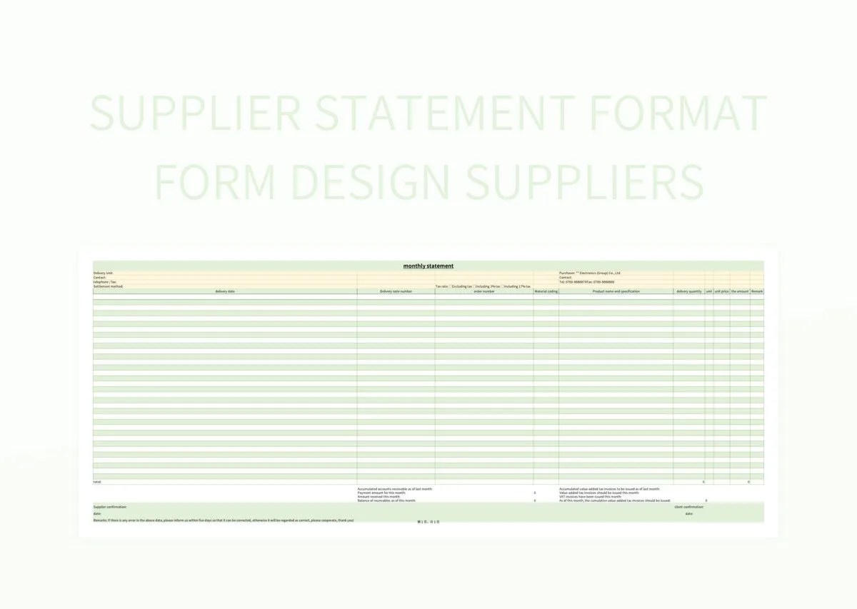 Supplier Management Form Suppliers Excel Template And Google Sheets