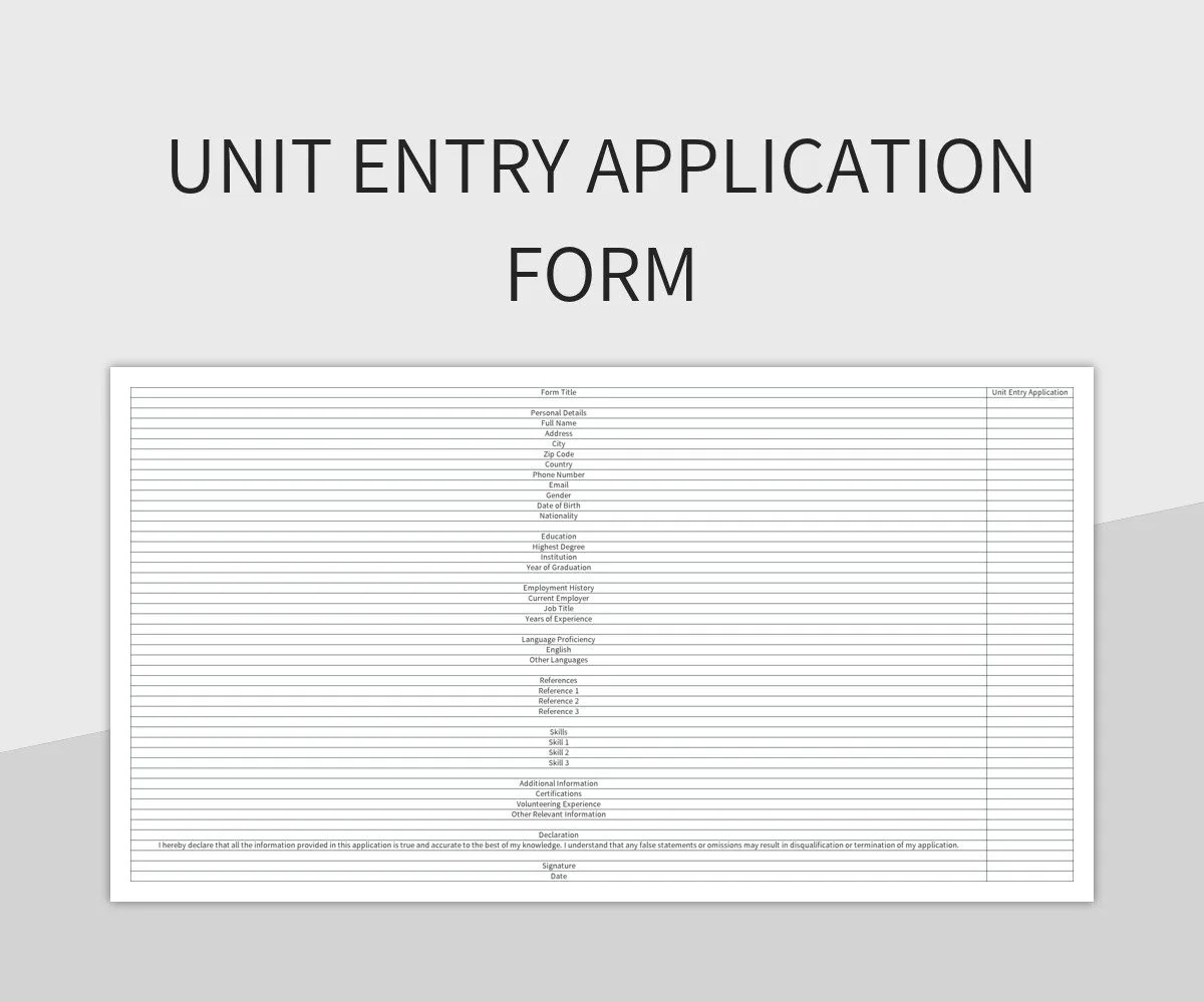 Streamline Your Application Process With An Entry Application Form