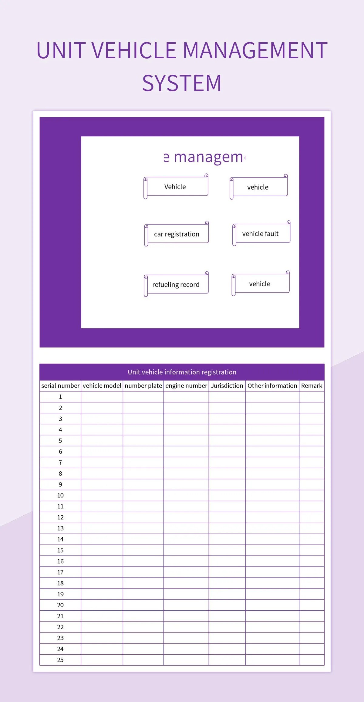 Vehicle Management System Fresh Excel Template And Google Sheets File