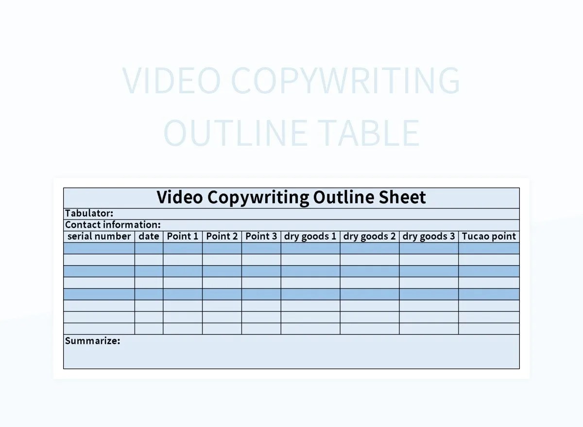 Free Outline Templates For Google Sheets And Microsoft Excel Slidesdocs
