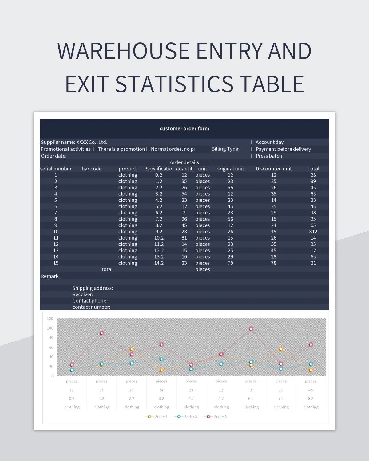 Free Warehouse Entry And Exit Statistics Table Templates For Google