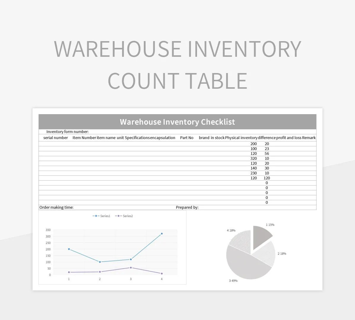 Warehouse Inventory Count Table Excel Template And Google Sheets File