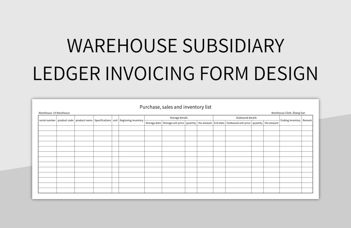 Free Subsidiary Ledger Templates For Google Sheets And Microsoft Excel